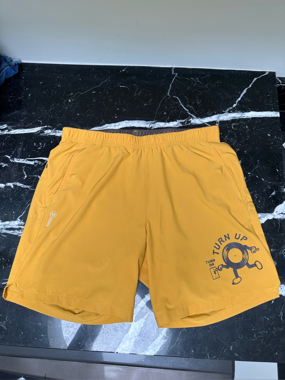 Roark Athletic Shorts with 'Turn Up' Graphic